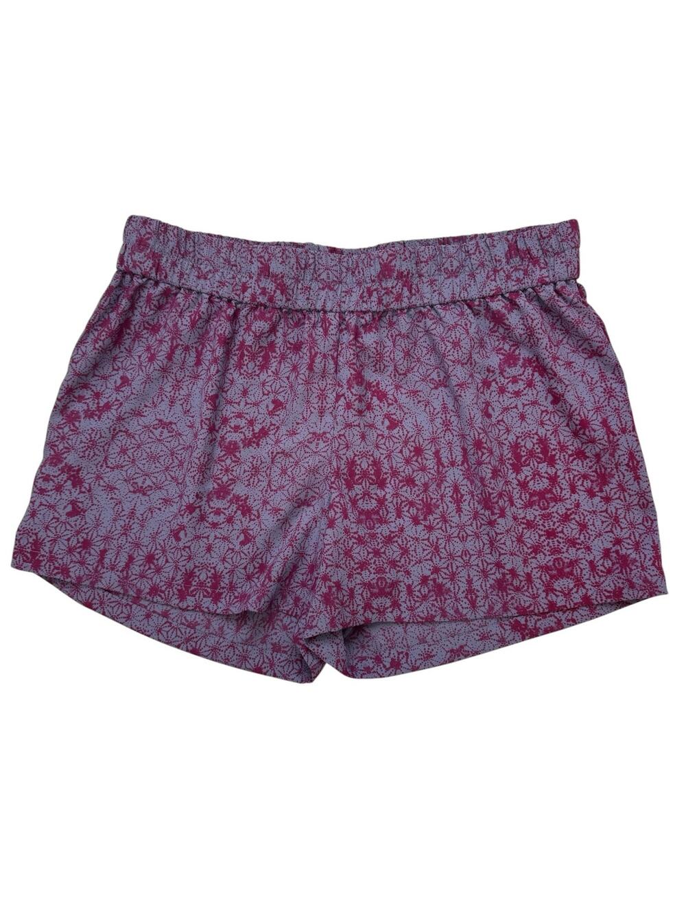 PRANA Kerry Print Shorts in Purple Pink Splatter Size Medium Womens Pull On Soft